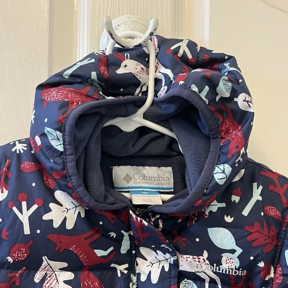 Columbia Infant Snuggly Bunny II Bunting Down Snowsuit Woodland Girls 6-12 Mos